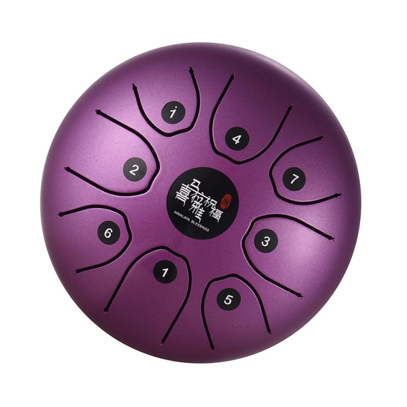 5.5 Inch C Key Steel Tongue Drum Mini 8-Tone Steel Hand Pan Drum Percussion Instrument with Drum Mallets Carry Bag new