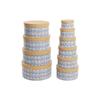Ensemble De Boites De Rangement Empilables - DKD Home Decor - S3038831 - Bleu - Jaune - Carton