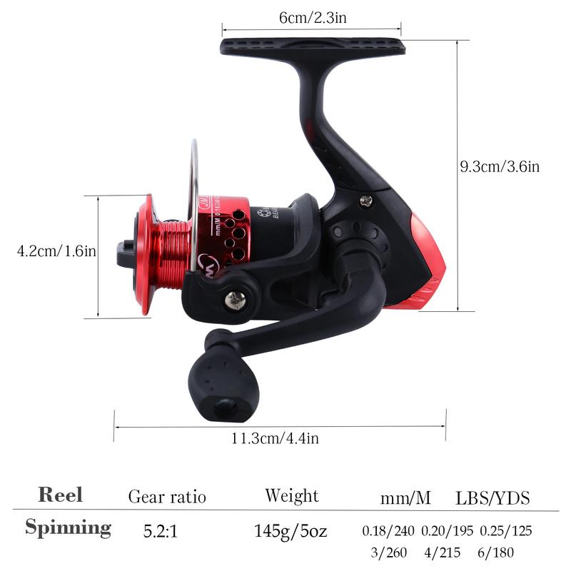 SOUGAYILANG Рыболовная катушка с передаточным отношением 5.2: 1