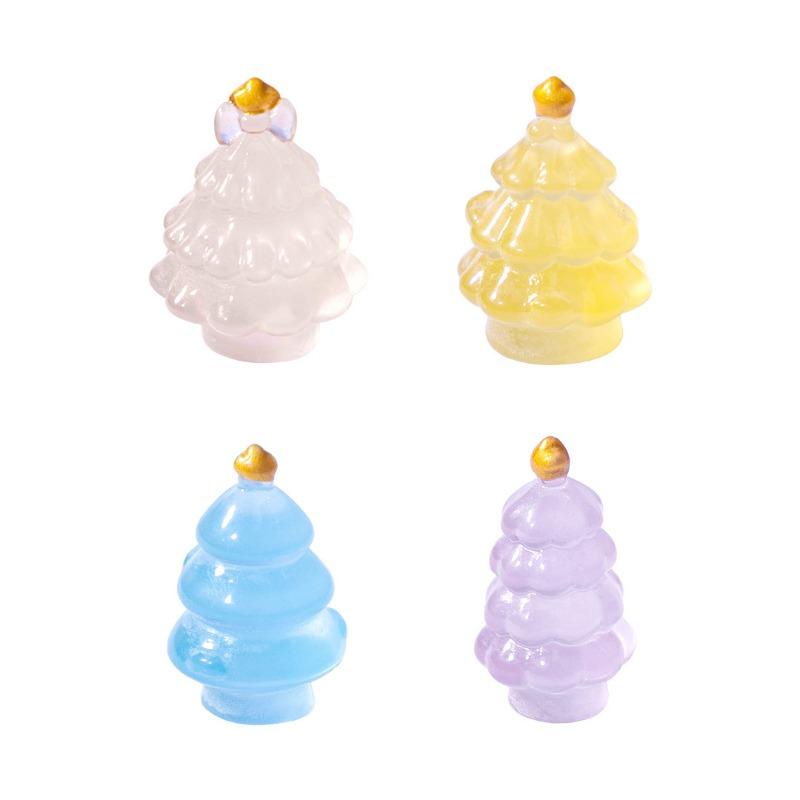 Микро-ландшафт Светящаяся Рождественская елка Снежный пейзаж Украшение Аксессуары Блайнд-бокс Миниатюрные украшения