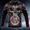 Men's Hoodies Devil Gothic Skull Fun Funny Leisure Pullover New Fashion Harajuku Street Jacket for Men and Women  Y2k