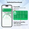 ESIM-карта EIOTCLUB, Физическая eSIM-карта с безлимитным трафиком, 5G Travel eSIM для США/Европы/200+ стран мира, Совместима с разблокированными телефонами