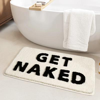 61x110СМ Get Naked Тафтинговые Вельветовые Коврики для Ванной Комнаты Утолщенная Микрофибра Впитывающий Быстросохнущий Коврик для Ног TPR Противоскользящий Коврик
