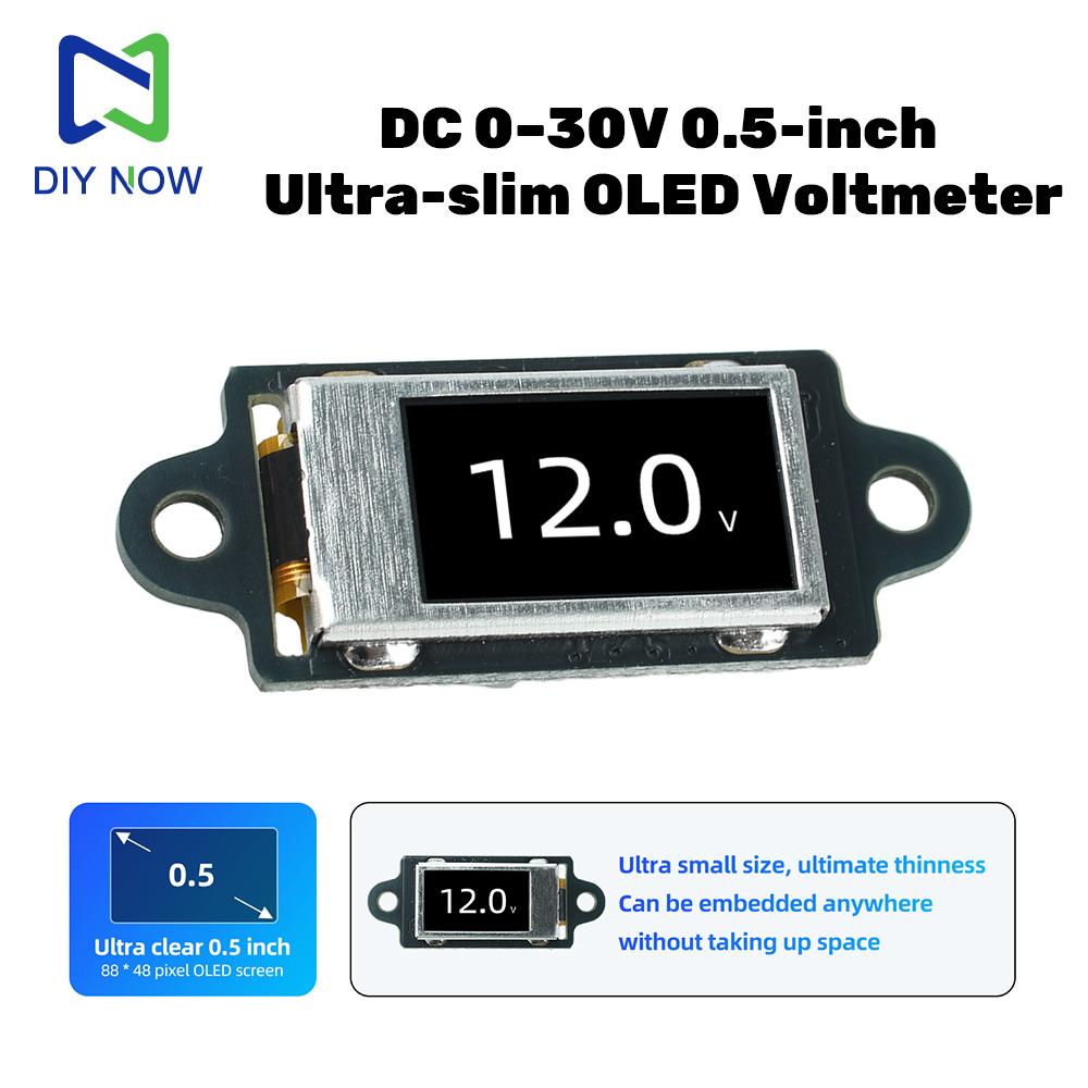 Мини цифровой вольтметр DC 0-30V, OLED-экран 0,5 дюйма, 12-битная высокая точность, модуль вольтметра для DIY, промышленный