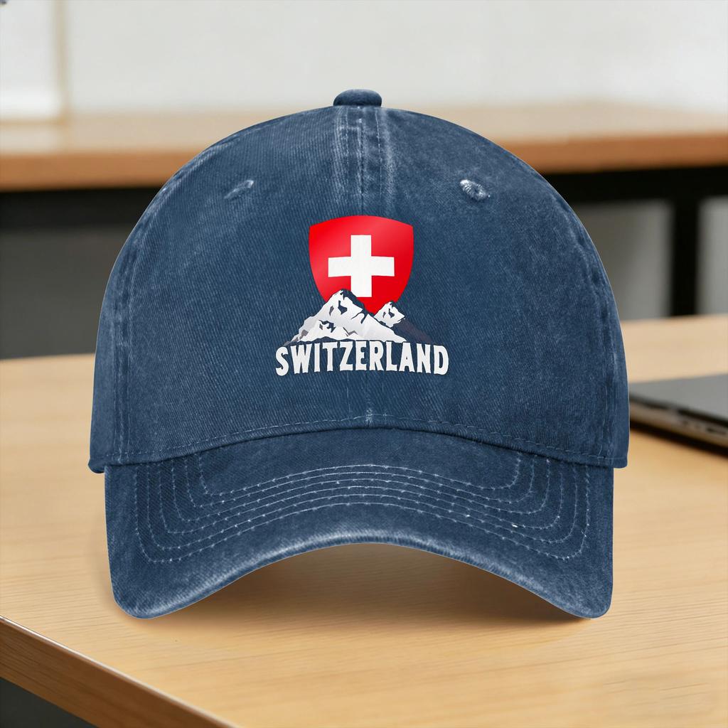 Switzerland Home To Helvetia Mountains Swiss Casual Baseball Cap For FeUnisex Unisex Summer Hiking Fishing Trucker Hat High Quality
