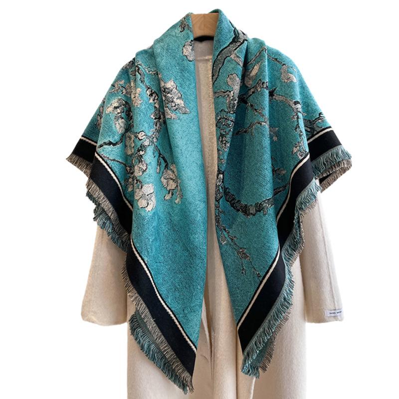 Imitation Cashmere Air-Conditioned Room, High-End Shawl, Big-Name Internet Celebrity Warm Scarf, Versatile Square Scarf