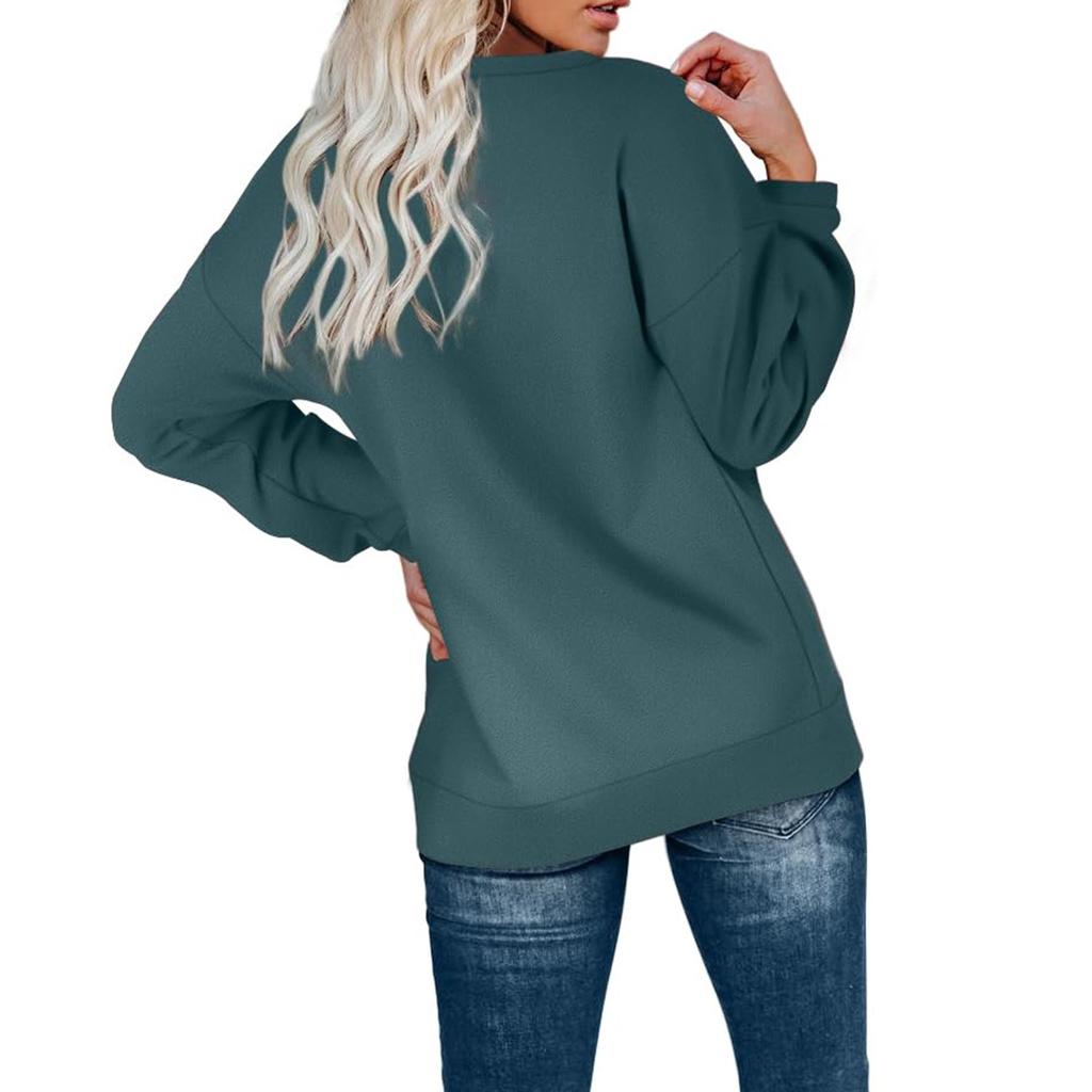 Женские повседневные толстовки, туники на пуговицах с длинными рукавами, топы