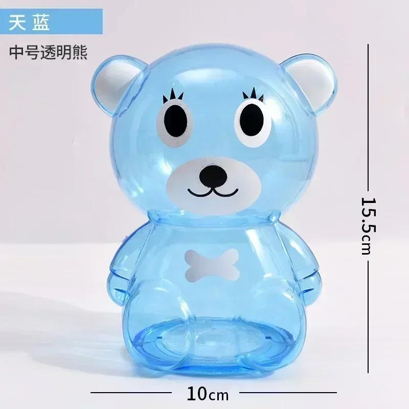 Креативный маленький медведь Копилка Прозрачная монета Бумага Деньги Сберегательная коробка Милый сейф Детский праздничный подарок Декор рабочего стола