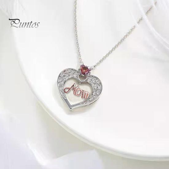 Ожерелье для мамы, женское ожерелье с подвеской в виде сердца из искусственного кристалла, подарок на День матери для мамы, бабушки, жены от дочери, сына