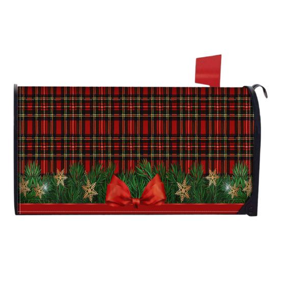 Зимний магнитный чехол для почтового ящика стандартного размера 18 x 21 дюйм Обёртки для почтового ящика с надписью «Счастливого Рождества»