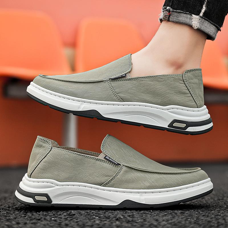 Старые пекинские тканевые туфли мужские летние дышащие повседневные из ледяного шелка туфли-слипоны мужские на толстой подошве нескользящие спортивные модные туфли