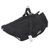Dog Raincoat with Integrated Harness Waterproof and Reflective Black Size L44