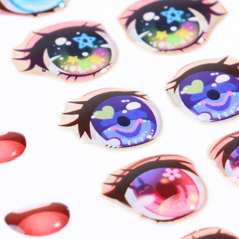 crystal Boy/Girl Decals Face Organ Paster Cartoon Eyes Stickers Eye Chips Paper Anime Figurine Doll
