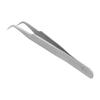 Stainless Steel AntiStatic False Eyelash Grafting Tweezers Clips Portable Eyelash Tool(ST15 Bend Head )