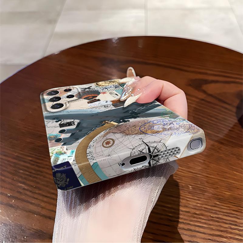 Ретро-коллаж Путешественник Защитный чехол для Samsung S24ultra GalaxyS22 взрывной хит внешней торговли противоударный чехол для мобильного телефона