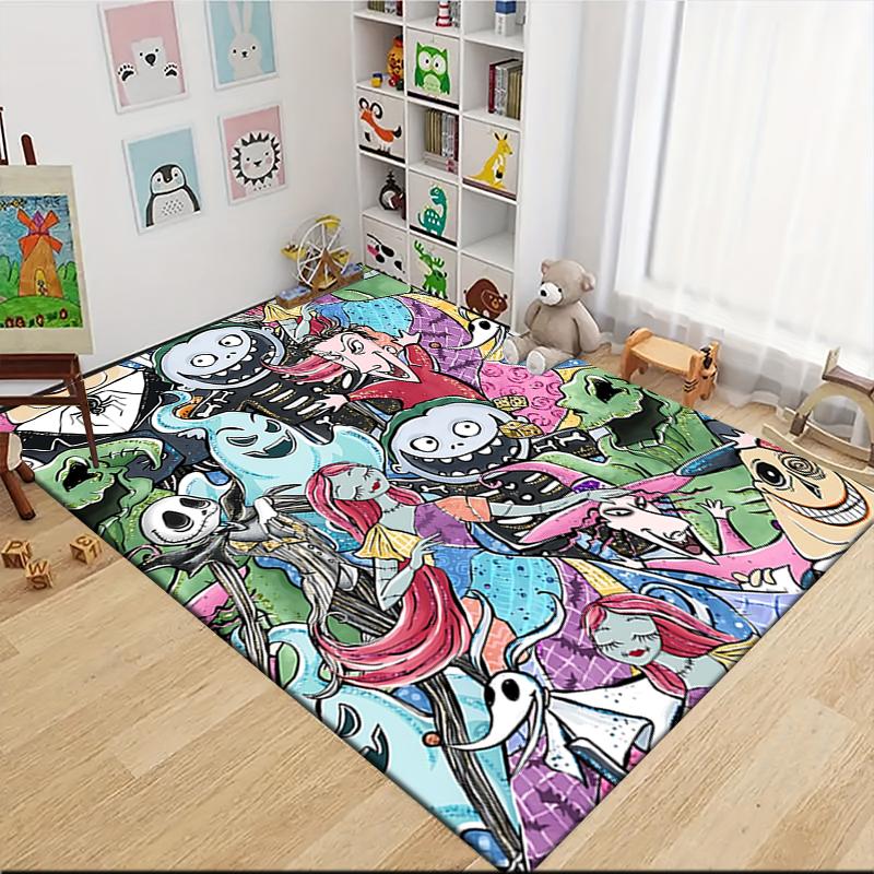 Halloween Characters Collage Carpet Rug Soft Washable Antislip Home Living Room Sofa Mats Personalized Christmas Rug