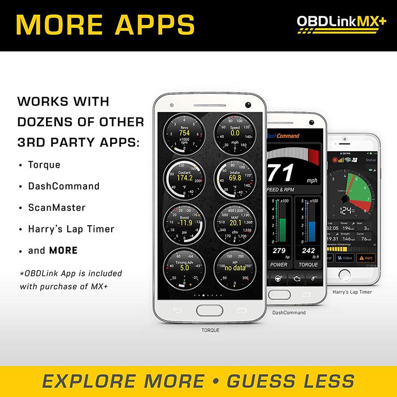 OBDLink LX MX+ OBD2 Сканер ELM327 Диагностический Сканер для iPhone, iPad, Android, Kindle Fire или Устройства на Windows