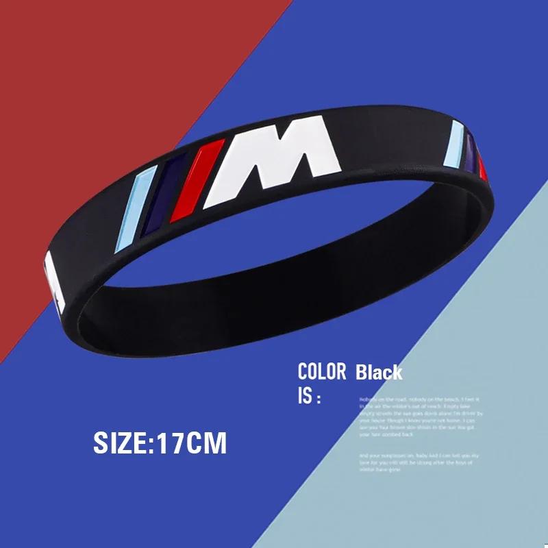 2026 Автомобильная наклейка Значок BMW Браслет Серия M Спортивный Мужчины Женщины Резиновая Ручная Цепочка Для BMW E46 E90 E60 F30 F10 E39 E36 F20 G30 G20