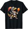 Ren Faire T-Rex Dinosaur Medieval Knight Armor Turkey Leg T-Shirt