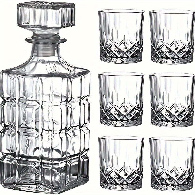 3/6 шт. набор графинов для вина, бокалы с двойными стенками для виски, бренди, шотландского бурбона, водки, идеальный подарок для мужчин, кухонные принадлежности, принадлежности для бара