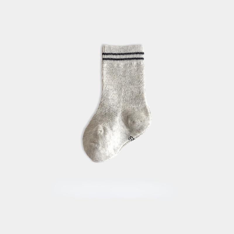 Детские хлопковые сетчатые носки, весенне-летние носки среднего размера, носки в полоску для новорожденных мальчиков и девочек, От 0 до 7 лет