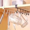 1pc Hooks Iron Art Cabinet Storage Hanger Multi-functional Hook Wardrobe Sorting Rack Kitchen Seamless Nail Free Hook