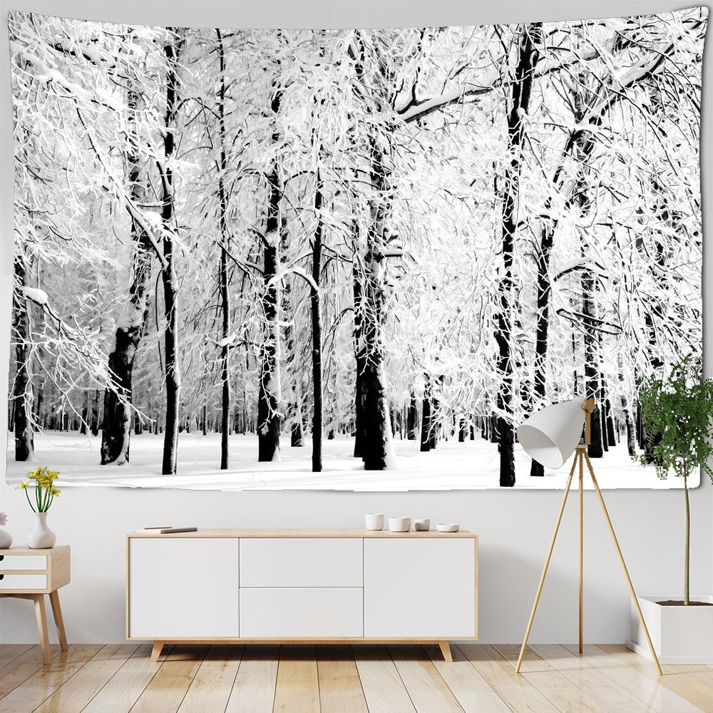 3D пейзаж лес береза лес деревья большой гобелен хиппи настенный гобелен богемный декор гобелен спальня фон ткань