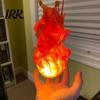Realistic Fireball Accessory Floating Prop, LED Glowing Flame Halloween Handheld Prop for Cosplay, Lighted Decor Battery Powered Stage Light