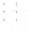 50pcs Slatwall Hooks Slot Plate Hook Slotted Plate Single Wire Hooks for Retail Display 15cm 3.3mm