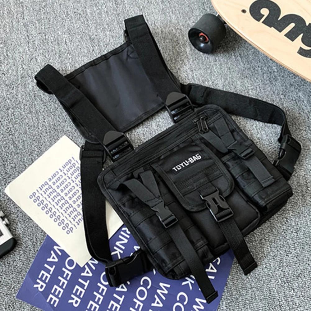 Нагрудная сумка Molle, ткань Оксфорд, сумки-жилет на плечо Molle, регулируемые сумки с несколькими карманами, легкие для пеших прогулок, путешествий, езды на велосипеде