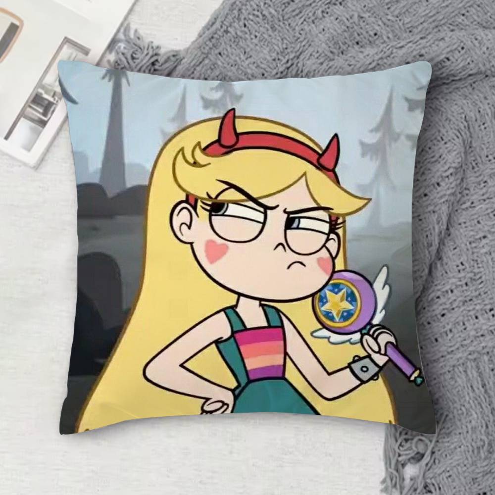 S-Star Vs The Forces Of Evil Double-Sided Printed Square Decorative Cushion Cover For Sofa Living Room Home Decor