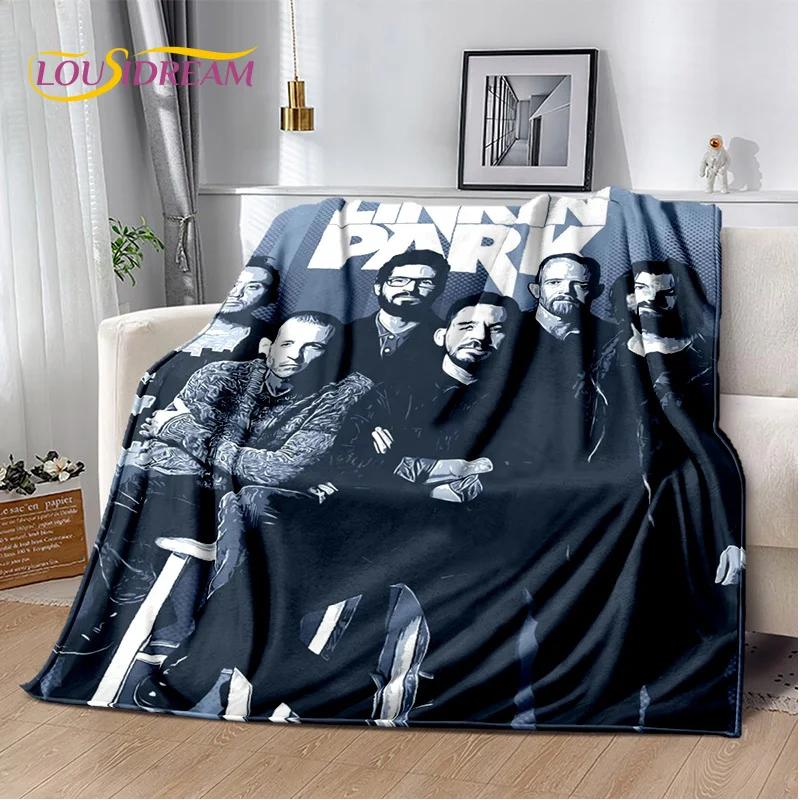 Retro Rock Band 3D L-Linkin Park Soft Flannel Blanket for Beds Bedroom Sofa Picnic,Throw Blanket for Cover Outdoors Leisure Gift