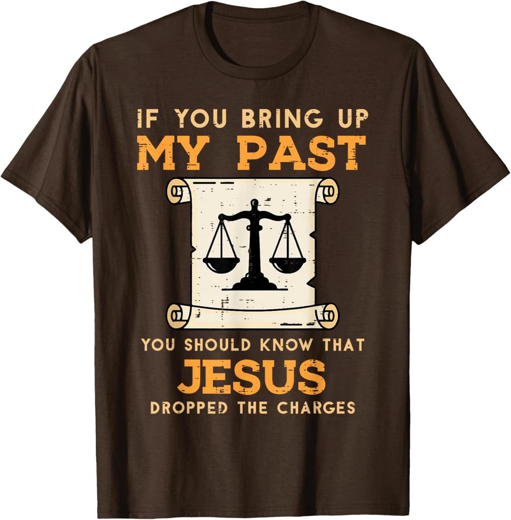 Jesus Dropped The Charges Christian Faith Graphic Tee Men Women Casual Short Sleeve TShirt