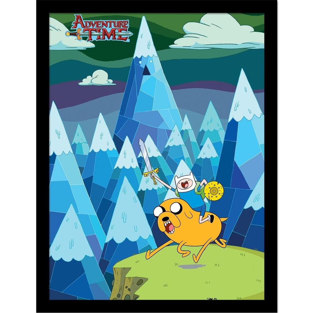 Adventure Time Green Sky Framed Poster