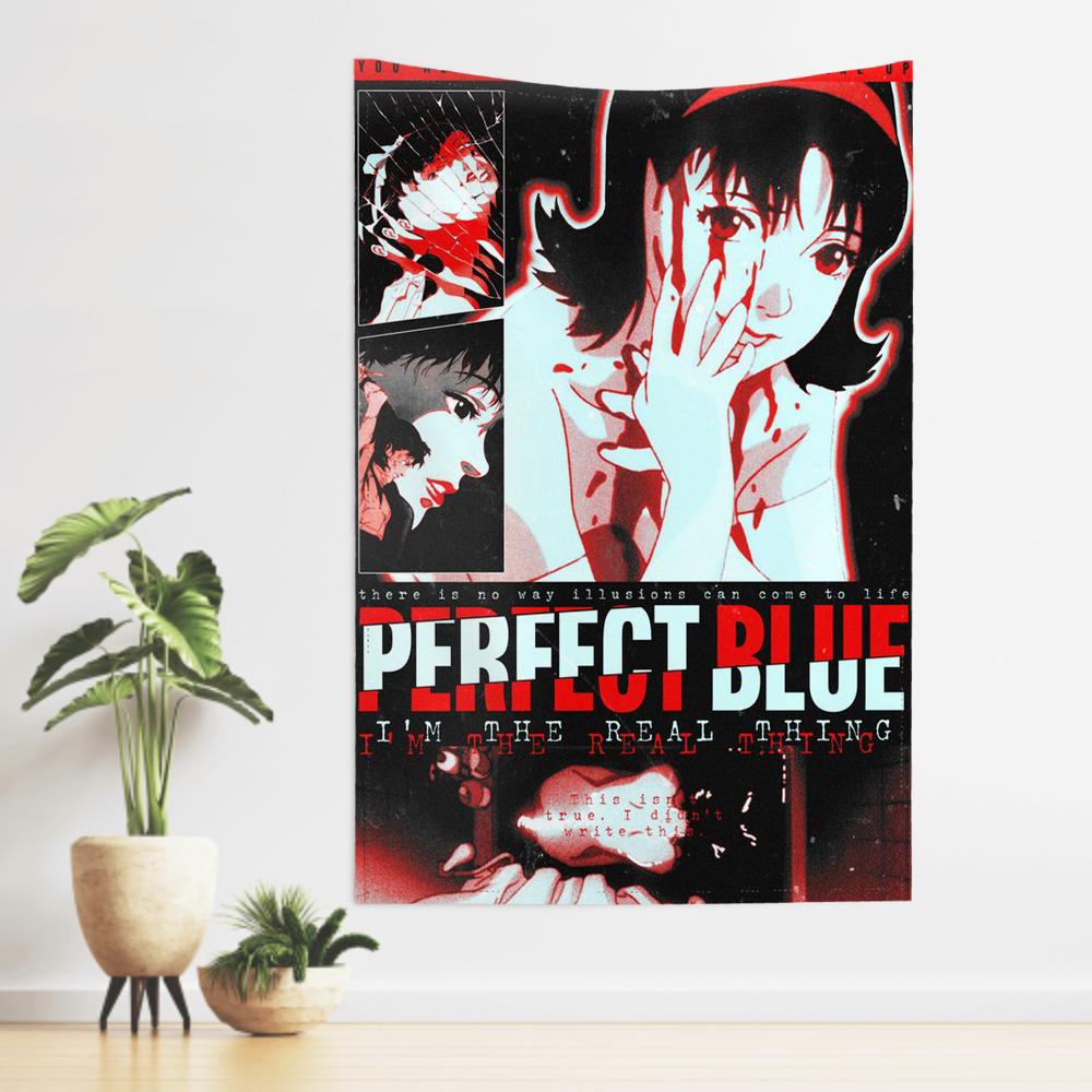 Комиксы Аниме MMystery Perfect Blue Гобелен Декор комнаты Настенная ткань Вечеринка Подвесной фон Декор комнаты Детская комната