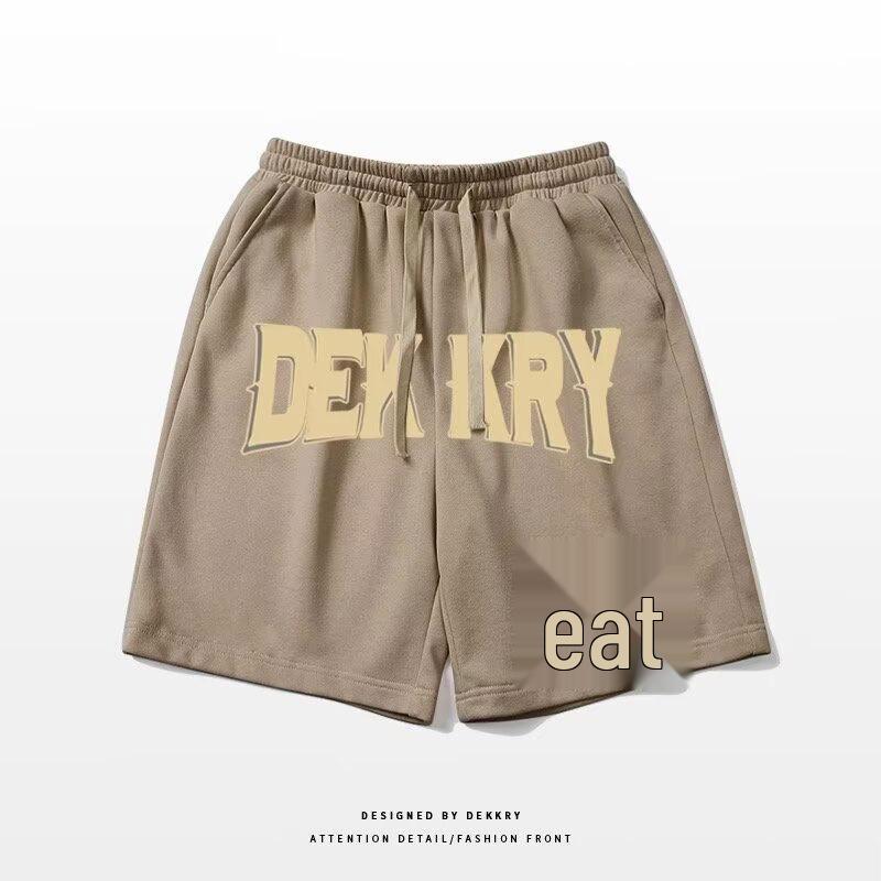 Мужские американские хип-хоп баскетбольные шорты: Трендовый, Свободный крой, Прямые штанины, Летний стиль с пятью карманами