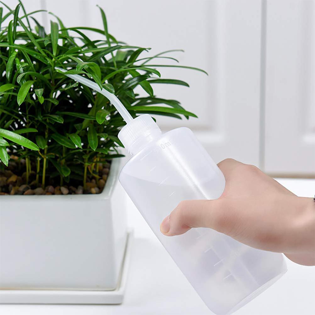 500ml Succulents Plant Watering Can Plastic Beak Squeezing Bottle with Scale