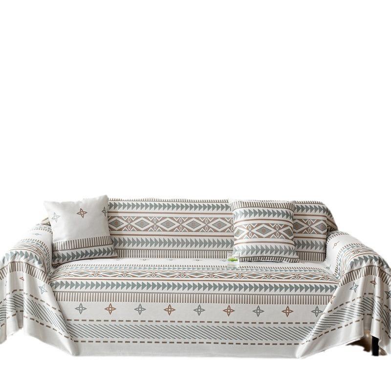 Summer Cool Ice Silk Sofa Towel Light Luxury High-Grade Sofa Cover Towel Non-Slip All-Inclusive Sofa Cover