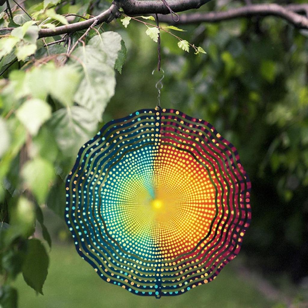 10 Inch Hanging Wind Chime for Outdoor Decor Rotating Design with 360 Hook Perfect for Patio Balcony Garden Spring Summer Art Gift