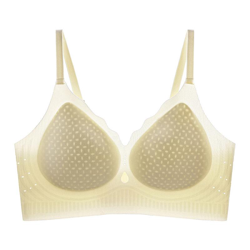 Traceless without steel ring, close the secondary breasts, women's big breasts show small gathering bra cover 11 gathering to prevent sagging