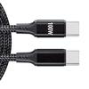 Зарядный кабель USB C PD100W Тип C на Тип C 1 м Быстрая зарядка Плетеный нейлон Для мобильных устройств