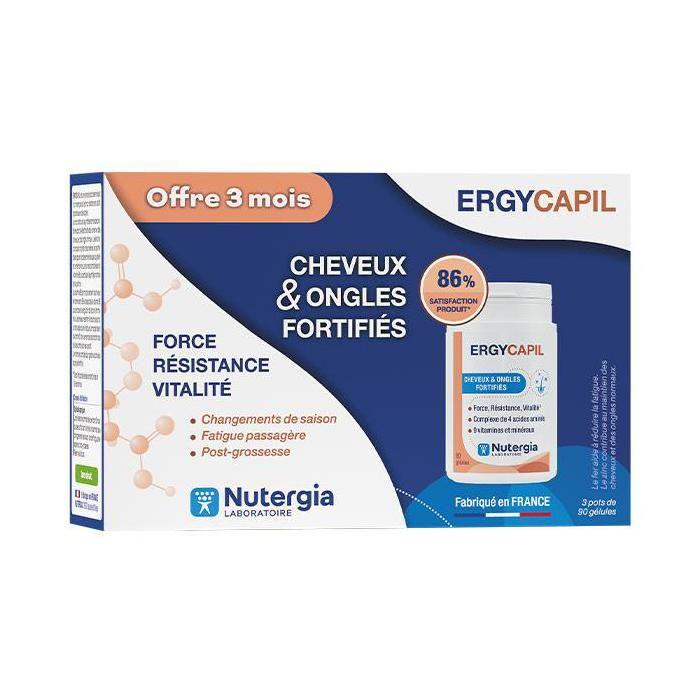 Nutergia Ergycapil Cheveux & Ongles Fortifiés 3x 90 gélules