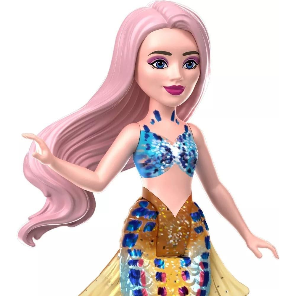 Набор мини-кукол Mattel Disney Русалочка, 7 шт., с блестящим хвостом, подвижные, для переодевания, от 3 лет