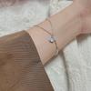 Sterling Silver S925 Silver Bracelet Girly Love Moonstone Double Layer Bracelet Playful and Sweet Heart-shaped Bracelet
