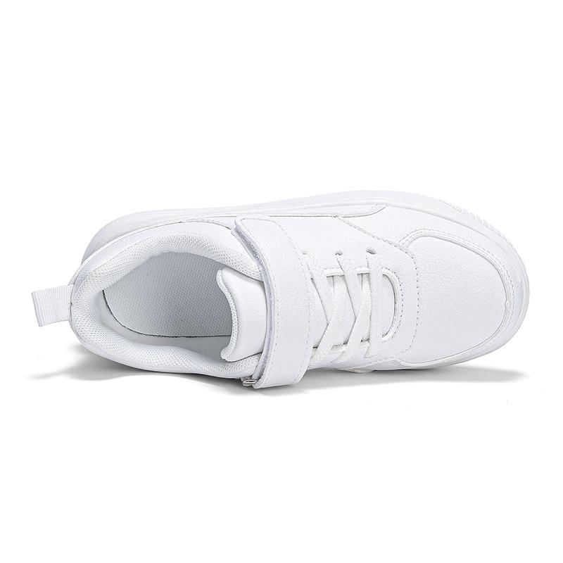 Kids Leather Sneakers Waterproof Casual Sports Shoes Non-slip Children's White Skateboard Shoes Size 26-40
