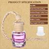 30 Pcs 8 Ml Diamond Shape Hanging Car Air Freshener Diffuser Empty Clear Glass Essential Diffuser Diffuser Bottle Car Air Freshe
