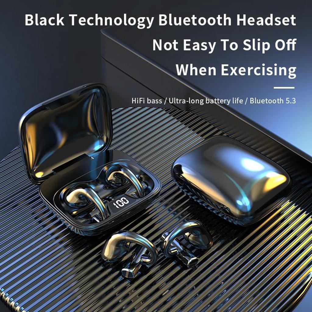 Беспроводная Bluetooth-гарнитура, наушники безболезненного ношения, наушники с тяжелыми басами, Hi-Fi объемный звук, сверхдолгий срок службы батареи