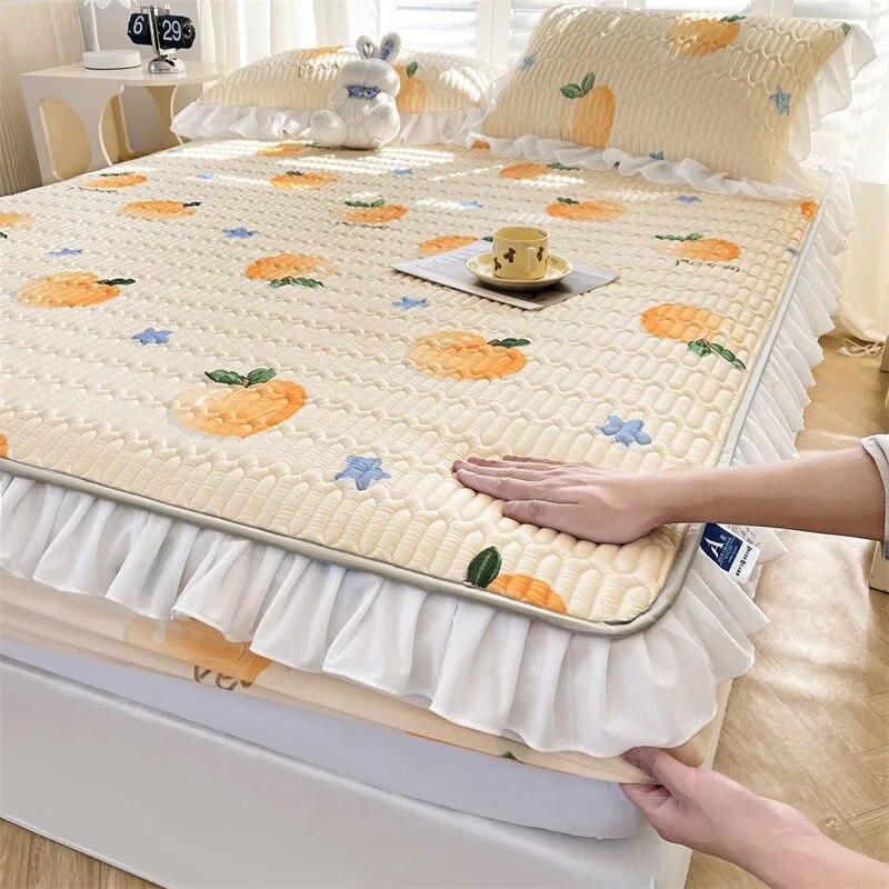 Домашний текстиль, простыня, набор наволочек, летняя крутая латексная нескользящая эластичная лента, покрывало, защитный чехол для матраса, простыня