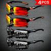 4-piece Men's Fashionable Sunglasses for Hiking Fitness Running Racing Outdoor UV Protection Sunglasses