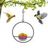 Подвесная кормушка для колибри для улицы, круглая кормушка для птиц в форме сердца с 3 отверстиями для кормления, защищенная от муравьев и пчел, кормушка для колибри для крыльца, патио